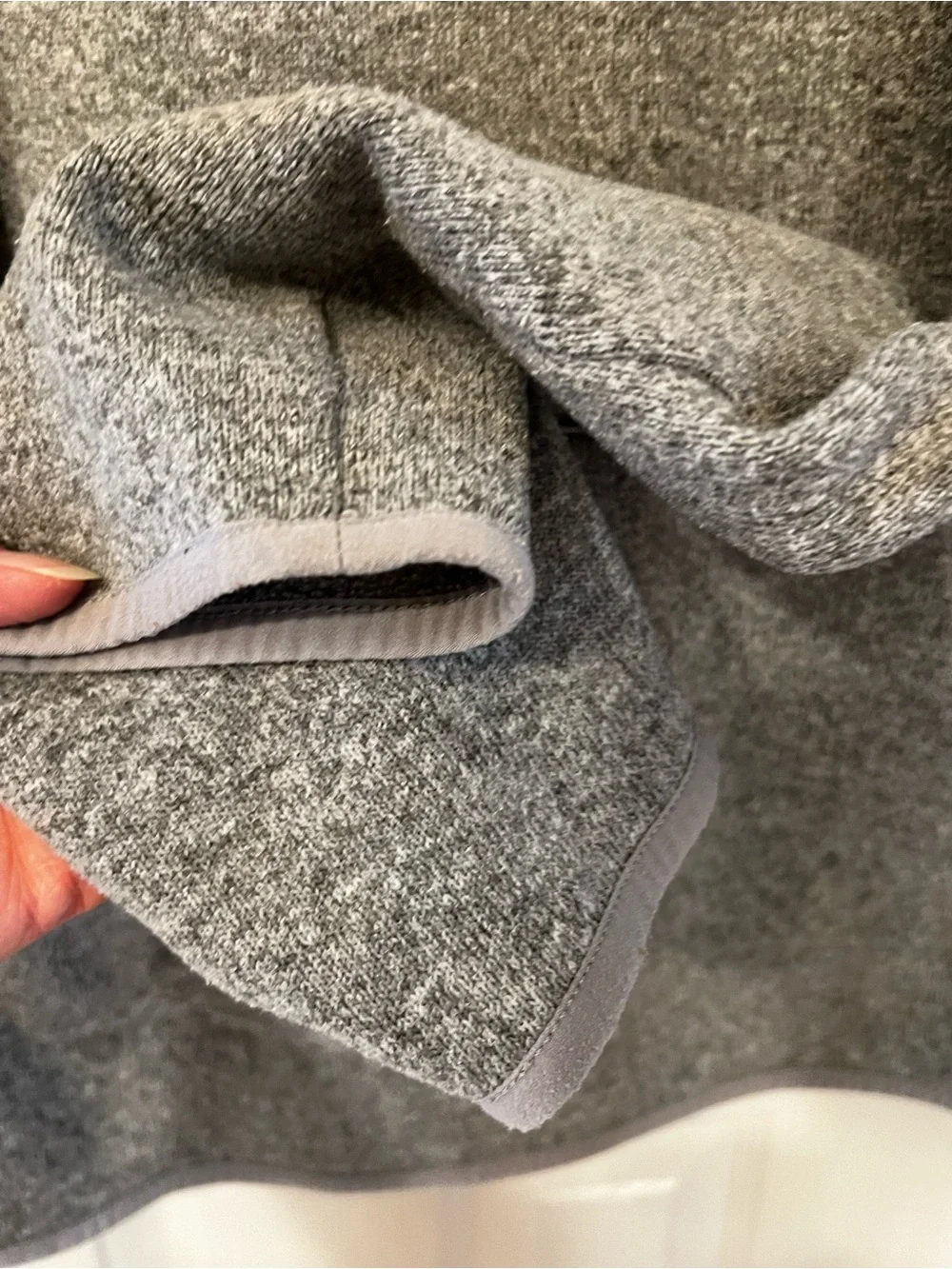 J. Crew Mercantile Heather Gray Quarter-Zip Pullover Fleece Lined Sweater Size L